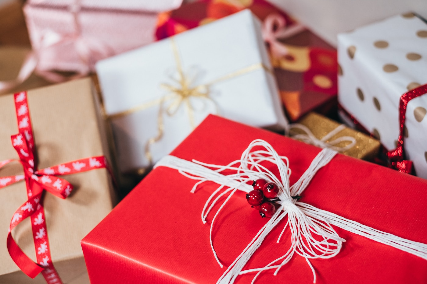 Friends preparing Secret Santa gifts together